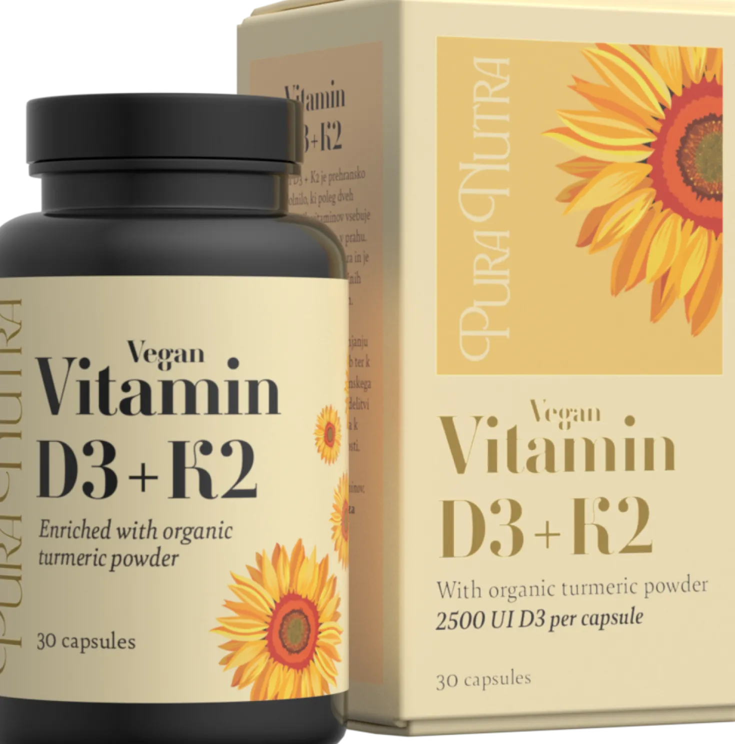 Vitamin D3+K2, 30 capsule