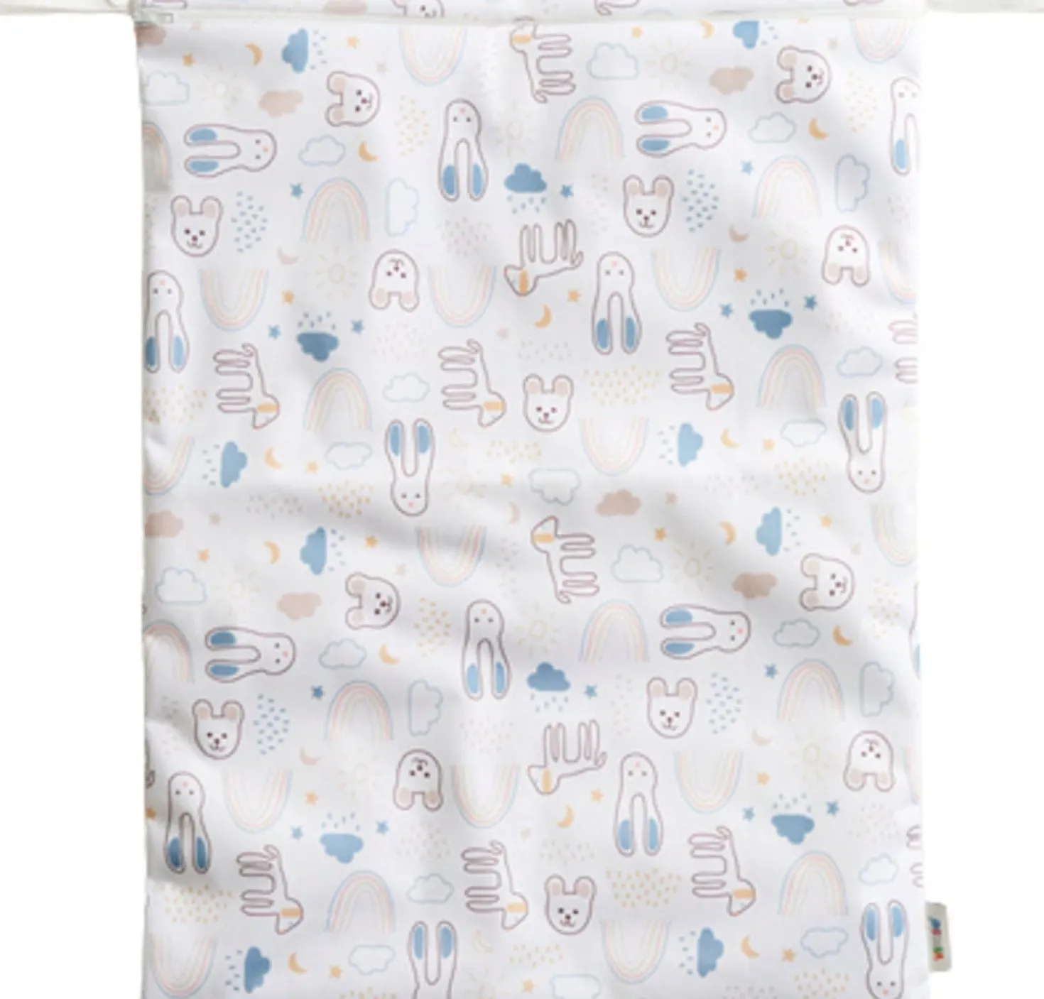 Wet Bag, large, White Teddy